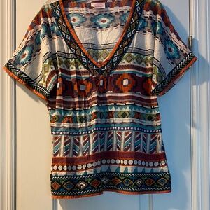 💯 Cotton Hand Embroidery Top New Never Used